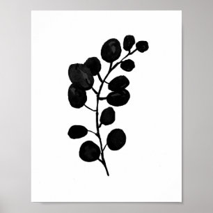 Eucalyptus botaniska Plant Watercolor Painting Poster