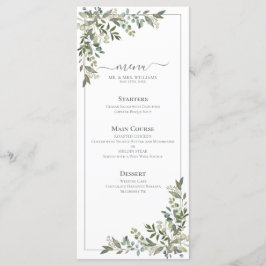 Eucalyptus Botaniskt salvia Grönt Bröllop Meny