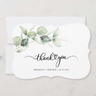 Eucalyptus Botaniskt skript Bröllop Tack