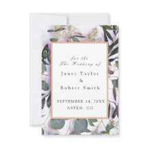 Eucalyptus Bouquet med Rosa Gräns Bröllop