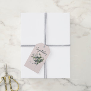 Eucalyptus Bouquet på Bröllop Hearts Presentetikett