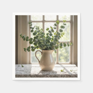 Eucalyptus Bouquet på Snöre tablecloth Pappersservett