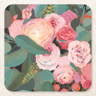 Eucalyptus Bouquet Underlägg Papper Kvadrat