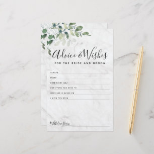 Eucalyptus Bride and Groom Advice Önskemål Card