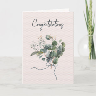Eucalyptus Bröllop Bouquet på hjärter Kort