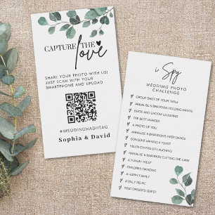 Eucalyptus Bröllop fångar in Kärlek QR-koden Tilläggskort