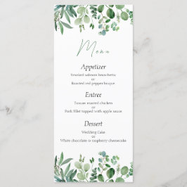 Eucalyptus Bröllop Menu Meny