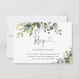Eucalyptus Bröllop Online RSVP-kort OSA Kort