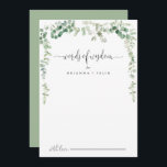 Eucalyptus Bröllop Ord of Wisdom Advice Card Rådkort<br><div class="desc">Detta eukalyptus bröllop ord med visdomskort är perfekt för ett modernt bröllop. Konstruktionen har vattenfärgsritad elegant botaniskt eukalyptus grenar och löv, med adorering av geometriskt ramar. De här korten är perfekter för bröllop, möhippa, babydusch, studentfest och mycket mer. Anpassa korten med namn från bruden och brudgummen, blivande föräldrar eller student....</div>