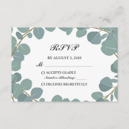 Eucalyptus Bröllop OSA av krutdurk Kort