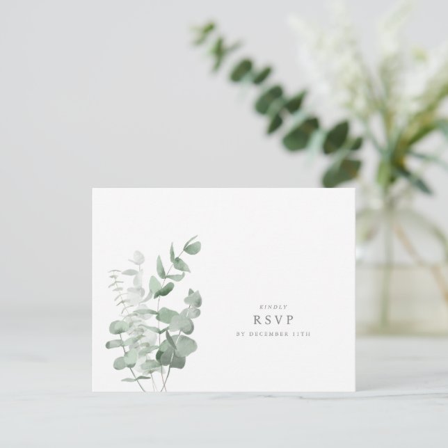 Eucalyptus Bröllop OSA Inbjudningar (Stående Fram)