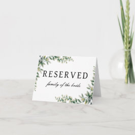 Eucalyptus bröllop reserverat bord kort