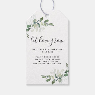 Eucalyptus Bröllop Seed Packet Favor Gift-Märkre Presentetikett
