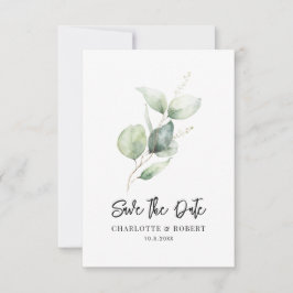 Eucalyptus Bröllop spara datum Datumet