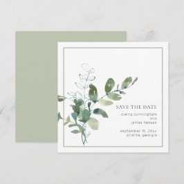 Eucalyptus Bröllop spara datum Datumet