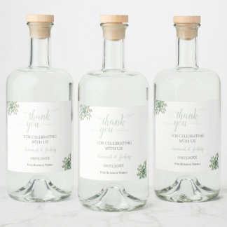 Eucalyptus Bröllop Spritflaskor Etikett