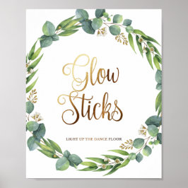 Eucalyptus bröllop-tecken för glimmande stift poster