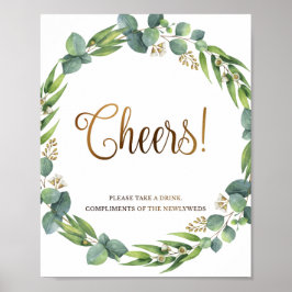 Eucalyptus bröllop-tecken för pub poster