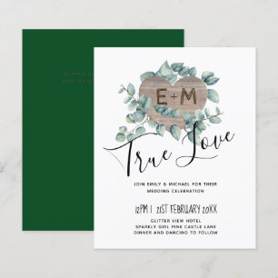 Eucalyptus Bröllop - Watercolor Greenery Monogram
