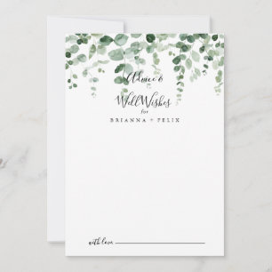 Eucalyptus Bröllop well Önskemål Adapter Rådkort
