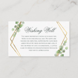 Eucalyptus Bröllop Wishing-brunn Tilläggskort