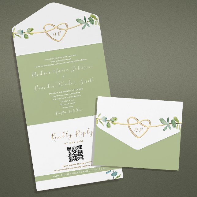 Eucalyptus Bröllops QR-kod (Skapare uppladdad)