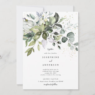 Eucalyptus bröllopsinbjudan inbjudningar