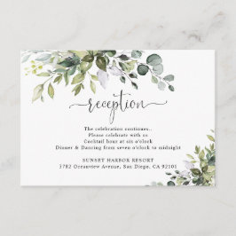 Eucalyptus bröllopsinbjudan till mottagning kort