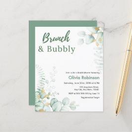 Eucalyptus Brunch & Bubbly Bröllopsfestinladning