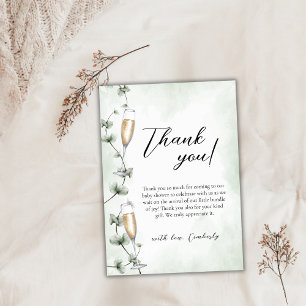 Eucalyptus Brunch Champagne Garden Baby Shower Tack Kort