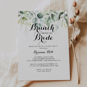 Eucalyptus Brunch med Bride Shower Inbjudningar