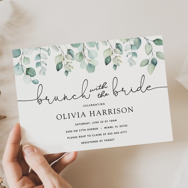 Eucalyptus Brunch med inbjudan till Bride Shower (Skapare uppladdad)