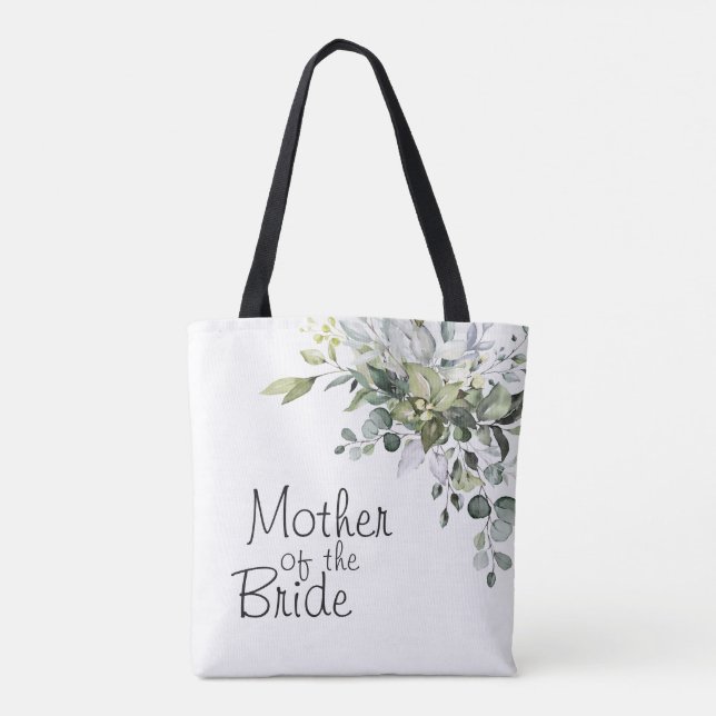 Eucalyptus Budens mamma Bröllop Tote Bag Tygkasse (Baksida)