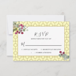 Eucalyptus Burgundy Berry Greenery Bröllop OSA Kort