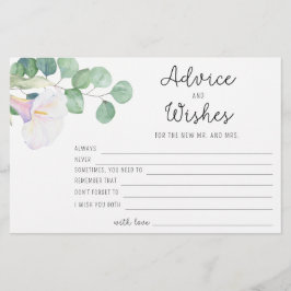 Eucalyptus/calla - Råd och önskemål möhippa Brevpapper