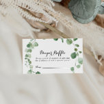 Eucalyptus Calligraphy Diaper Raffle Biljett Tilläggskort<br><div class="desc">Detta eucalyptus kalligrafi-kort för raffle biljett är perfekt för en modern babydusch. Konstruktionen har vattenfärgad handdragen elegant botaniskt eukalyptus grenar och löv.</div>