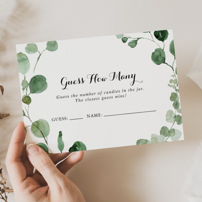 Eucalyptus Calligraphy gissar hur många spelkort Visitkort (Skapare uppladdad)