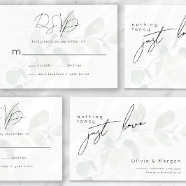 Eucalyptus Calligraphy Script Bröllop OSA Kort