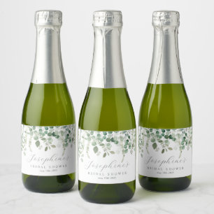 Eucalyptus Calligraphy Script Mini Flaska-etikette