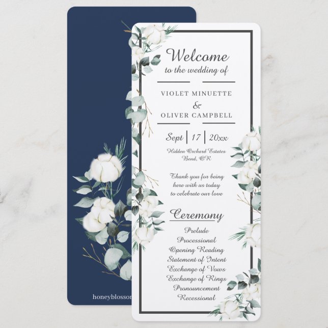 Eucalyptus Cotton | Felt Ecru Flat Program (Fram/baksida)