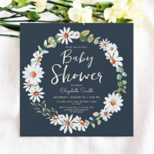 Eucalyptus & Daisy Blue Baby Shower
