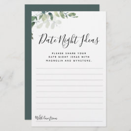 Eucalyptus Datum Night Ideas Cards