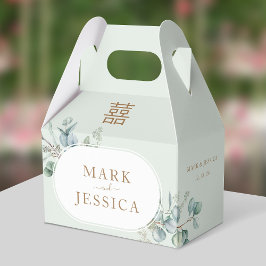 Eucalyptus Dubbla Happity Bröllop Tack Presentaskar