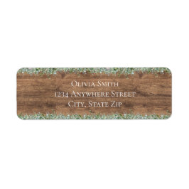 Eucalyptus Dusty Rose Address Labels | Greenery Returadress Etikett