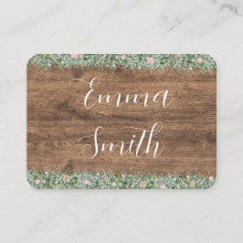 Eucalyptus Dusty Rose Place Cards | Greenery Placeringskort