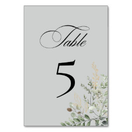 Eucalyptus Elegant Bord Nummer Kort