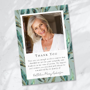Eucalyptus Elegant Funeral Memorial Tack Kort