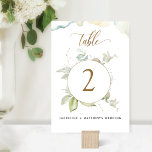 Eucalyptus Elegant Greenery Bröllop Bordsnummer<br><div class="desc">Komplettera din bord-décor med det här vackra bordsnumret med den exquisit vattenfärgen Eucalyptus greenery, delikata vattenfärgsfläckar och modern handskriven kalligrafiinformation. Möjlighet att anpassa med ditt namn och din händelse. Obs! Du måste beställa varje bordsnummer för varje händelse i ställe. (dvs. för tre bord skulle du behöva två olika beställningar till...</div>