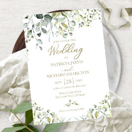 Eucalyptus Elegant Grönskande Bröllopsinbjudan Inbjudningar