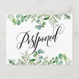Eucalyptus & Elegant Script som skjutits upp Bröll Vykort